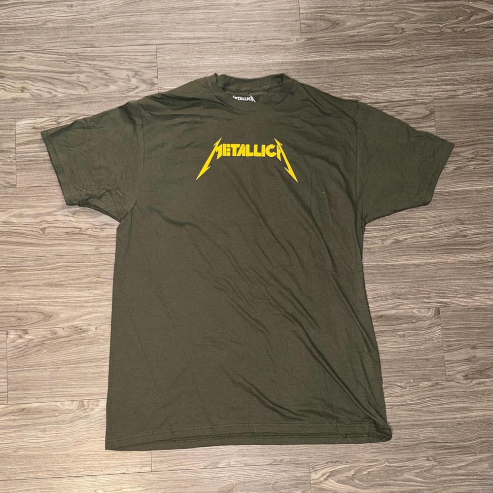 Metallica Band T-shirt Green Men’s Size XL Spider Web Graphic Heavy Metal